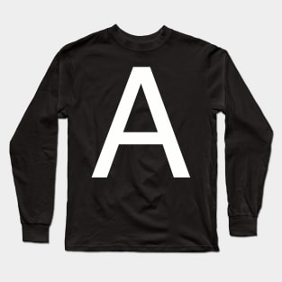 Helvetica A in white Long Sleeve T-Shirt